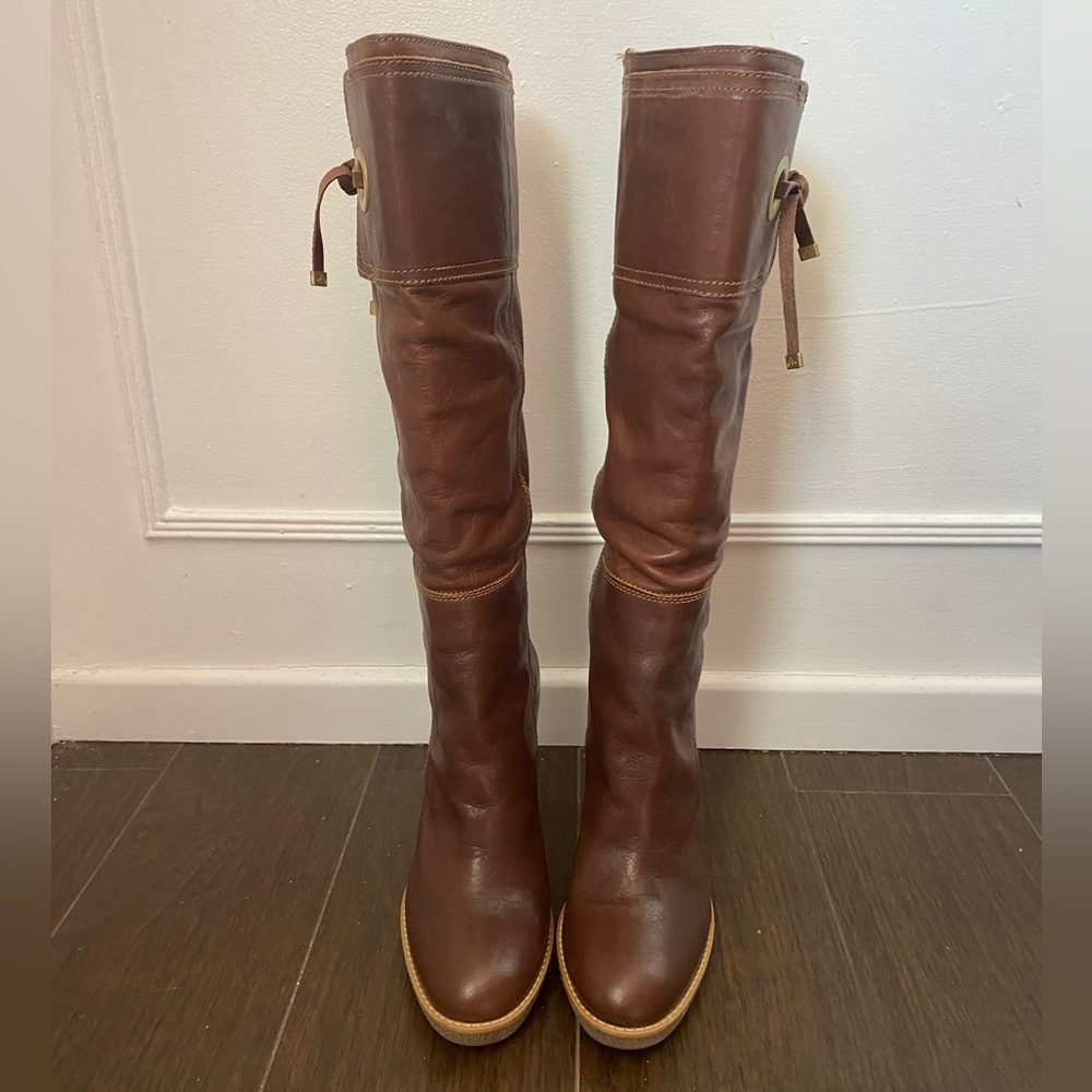 Fornarina Women’s Knee High Leather Boots Size Euro 37 (US 6-6.5)